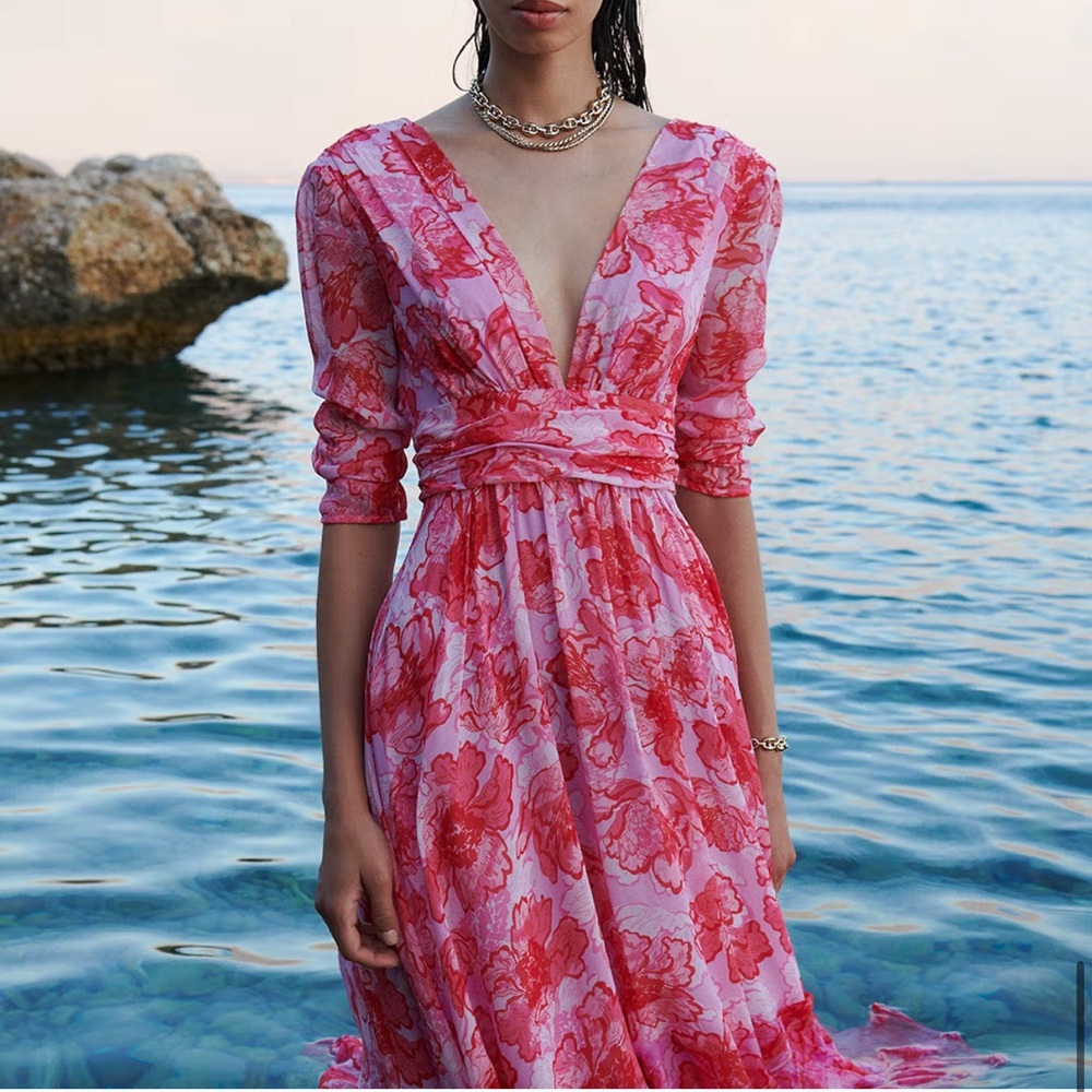 Scanlan Theodore Pink Maxi Dress